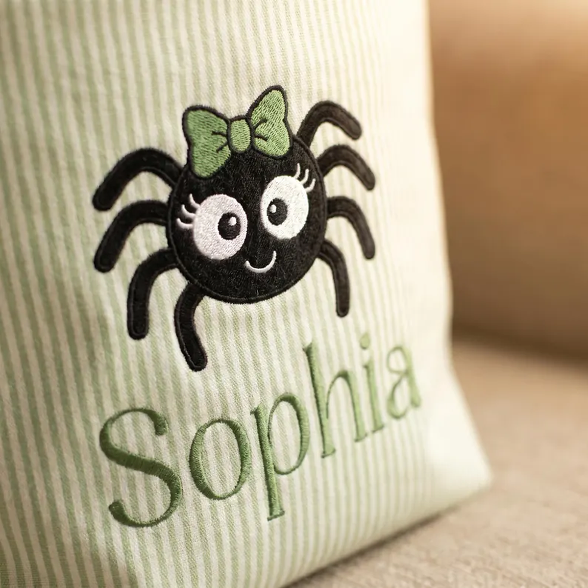 Name Embroidered Halloween Candy Basket | Personalized Trick or Treat Bucket
