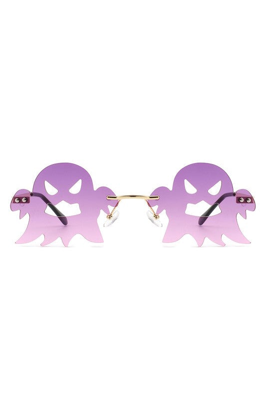 Rimless Scary Party Ghost Sunglasses