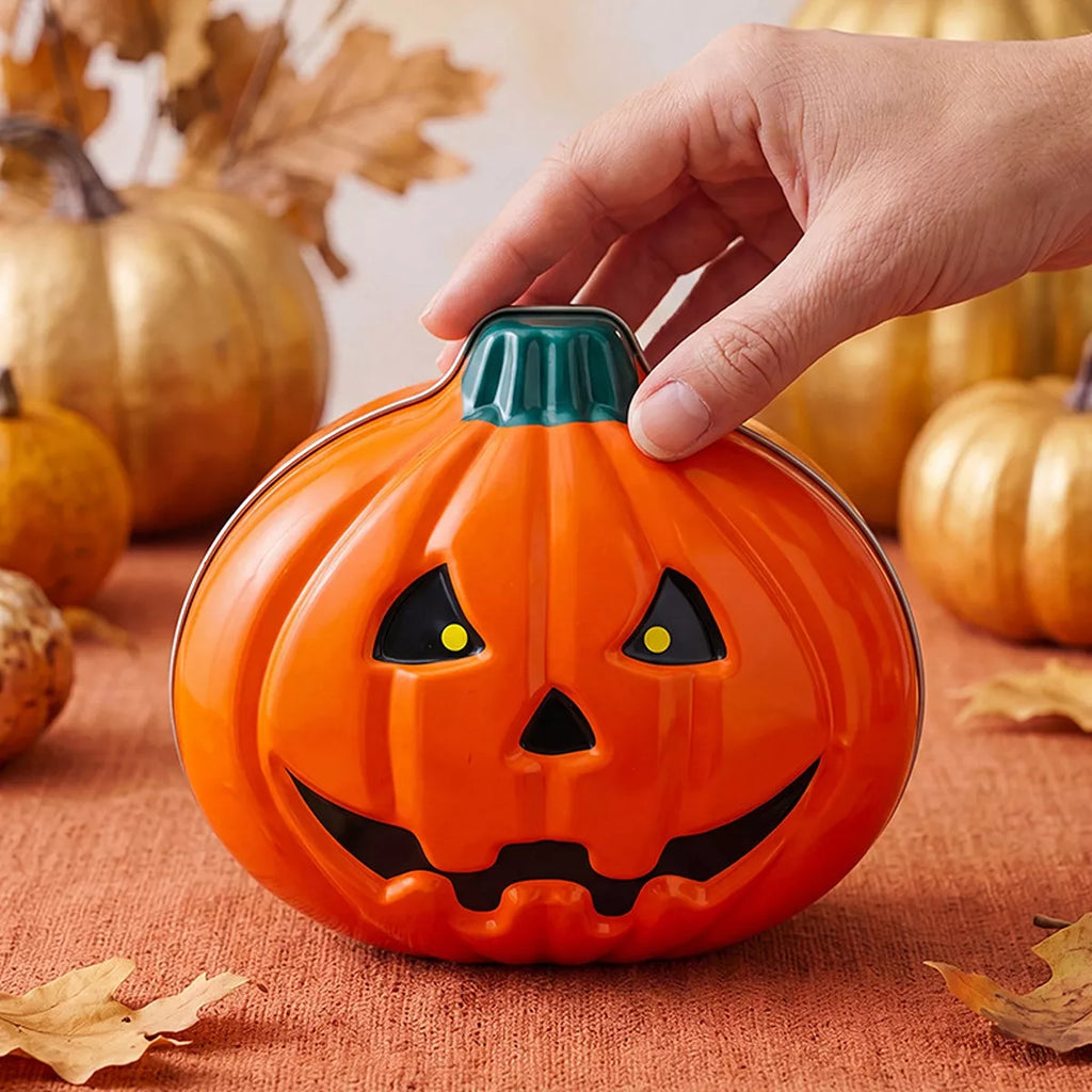 Decorative Pumpkin-Shaped Halloween Storage Box