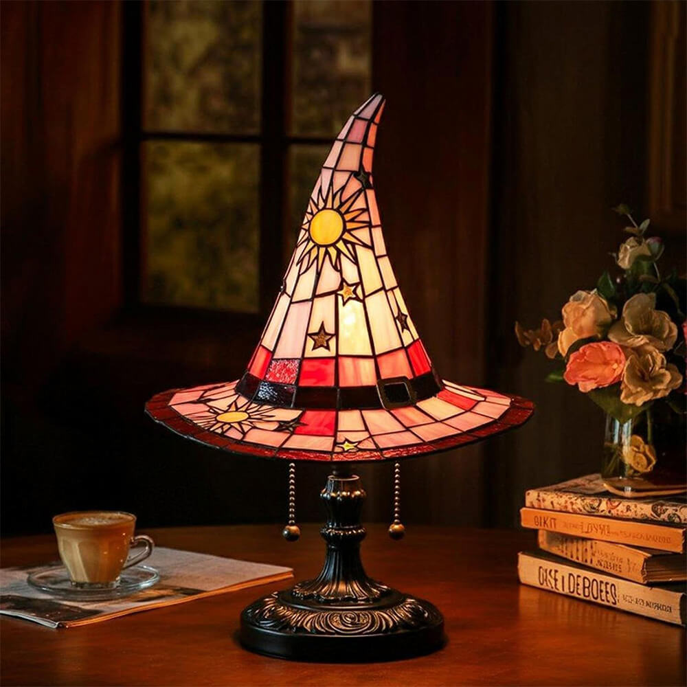 Halloween Lamp Led Resin Vintage Witch Hat Night Light for Home and Halloween Decoration Usb Charging