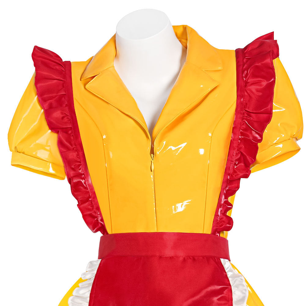2 Broke Girls Max Fast‑Food Waitress Cosplay Costume Custom‑Made for Halloween Comic‑Con