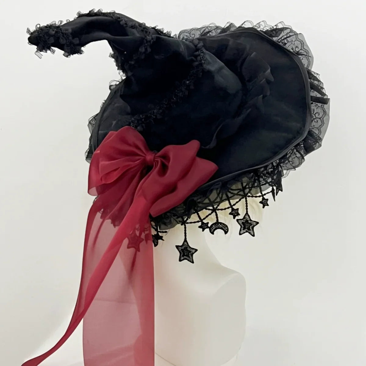 Star and Moon Fringe Witch Hat