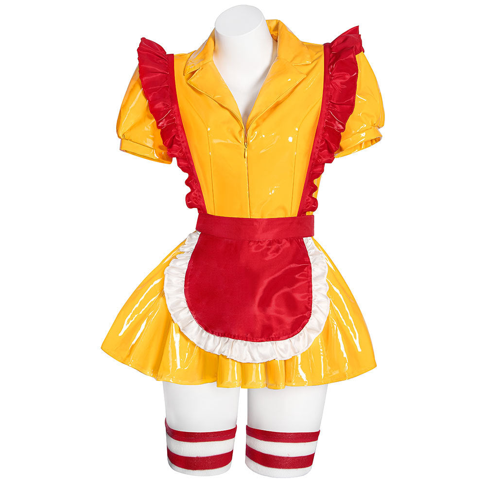 2 Broke Girls Max Fast‑Food Waitress Cosplay Costume Custom‑Made for Halloween Comic‑Con