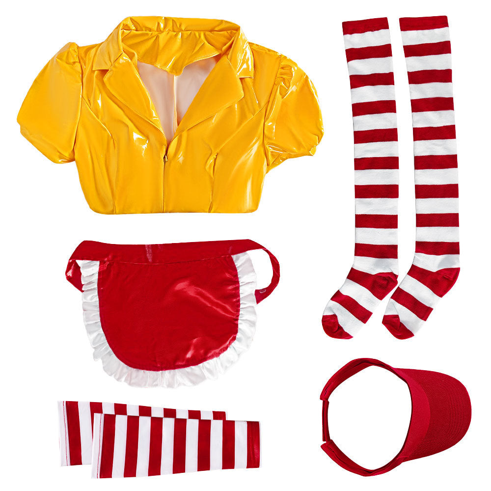2 Broke Girls Max Fast‑Food Waitress Cosplay Costume Custom‑Made for Halloween Comic‑Con