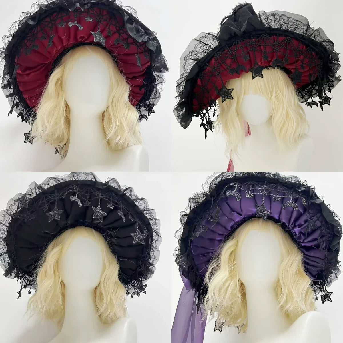 Star and Moon Fringe Witch Hat