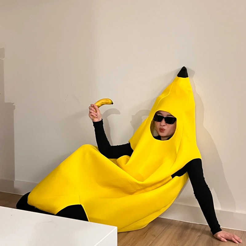 Funny Giant Banana Costume вЂ“ Universal Adult Unisex Cosplay Fruit Suit for Halloween, Performance & Prank