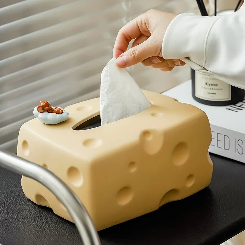 Cheese Ceramic Tissue Box