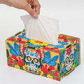Diamond Painting Tissuedoos Bloemen Skull Design Decoratief