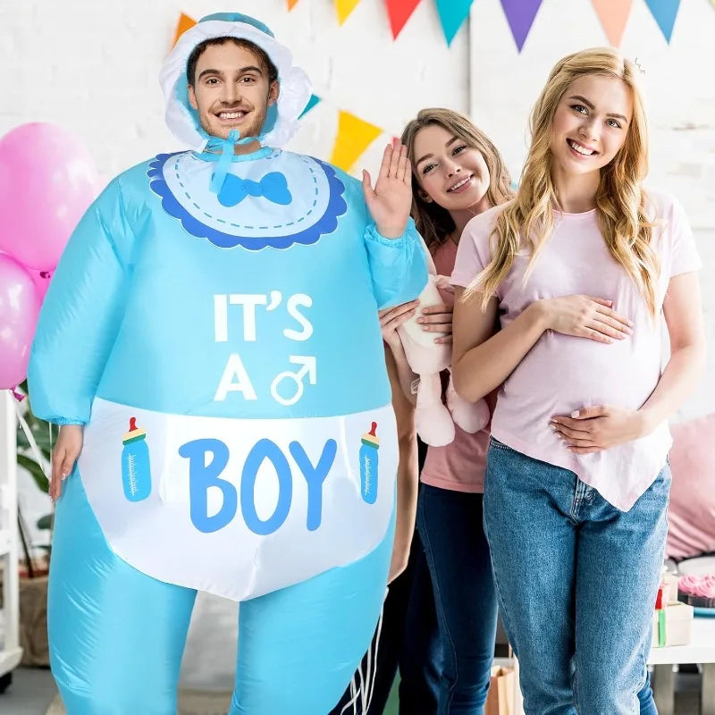 Pink & Blue Baby Inflatable Family Halloween Costume