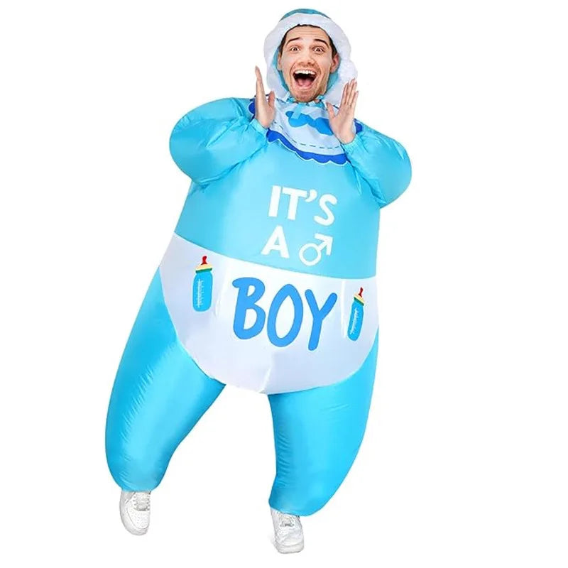 Pink & Blue Baby Inflatable Family Halloween Costume