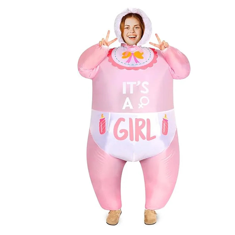 Pink & Blue Baby Inflatable Family Halloween Costume