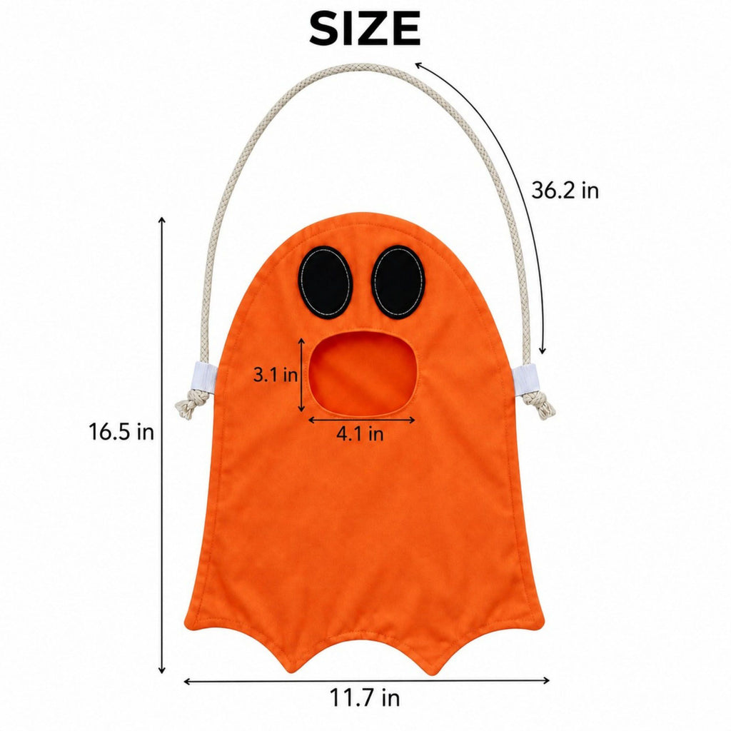 Halloween Ghost Trick or Treat Candy Bag with Shoulder Strap