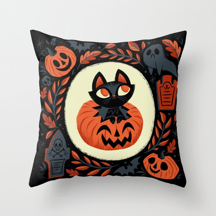 Happy Halloween Throw Pillow