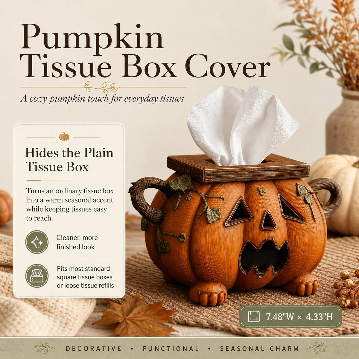 рџЋѓрџ§»Pumpkin Tissue Box Cover