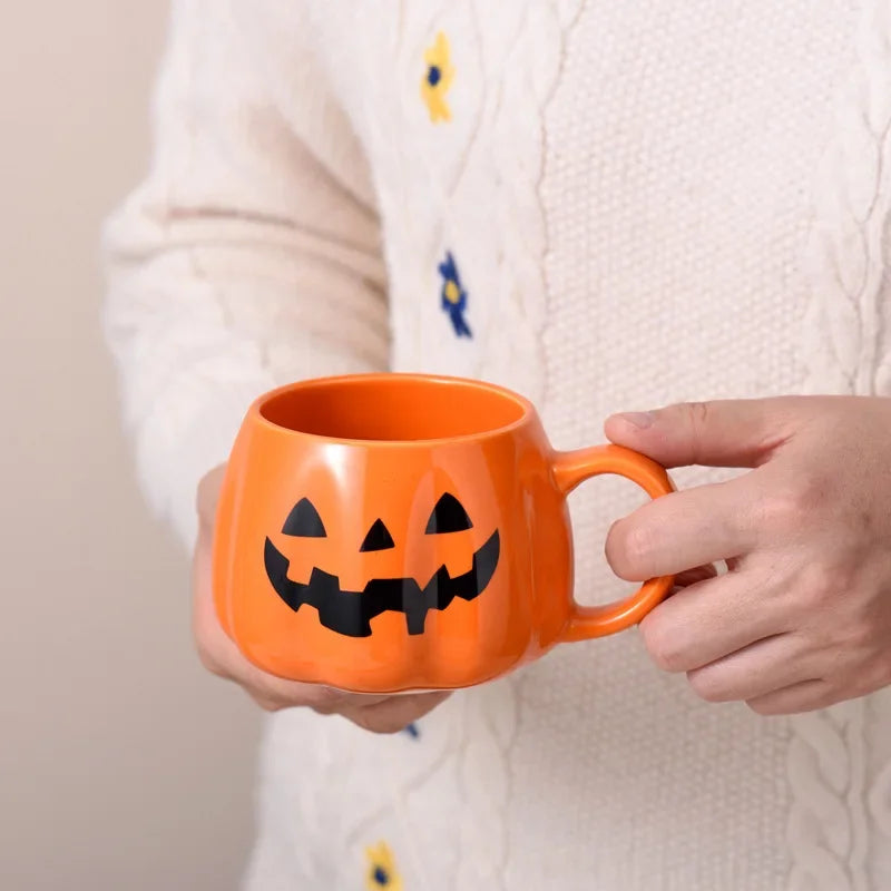 Halloween Pumpkin Ceramic Mug 400ml вЂ“ Cute Coffee Cup with Festive Pumpkin Pattern