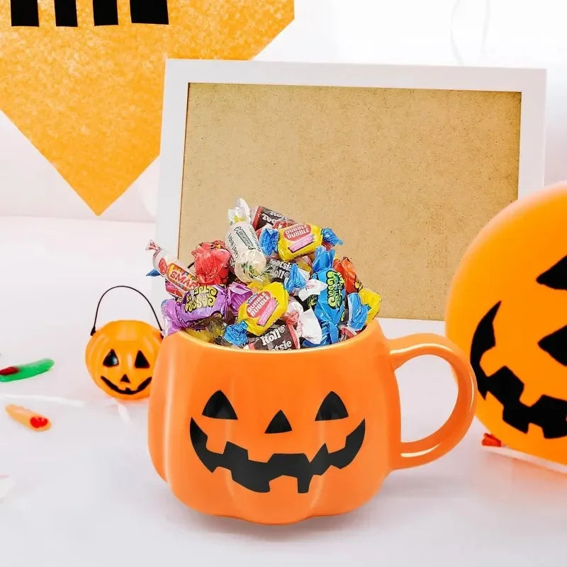 Halloween Pumpkin Ceramic Mug 400ml вЂ“ Cute Coffee Cup with Festive Pumpkin Pattern