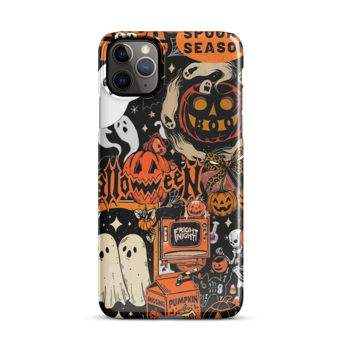 Vintage Halloween Snap Case for iPhoneВ®, Pumpkin & Ghost Collage Phone Case