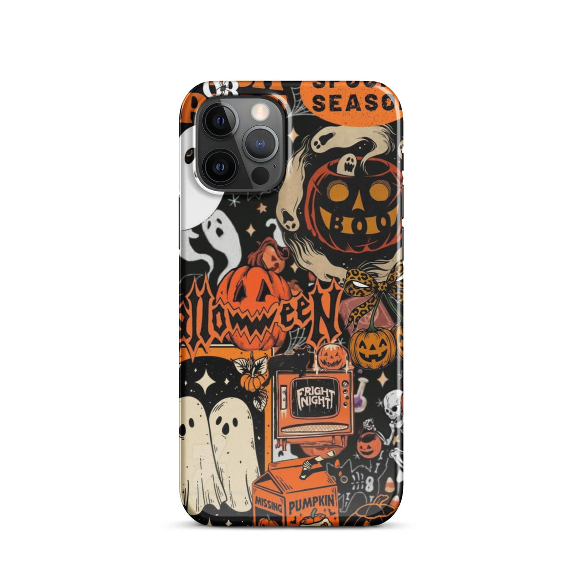Vintage Halloween Snap Case for iPhoneВ®, Pumpkin & Ghost Collage Phone Case