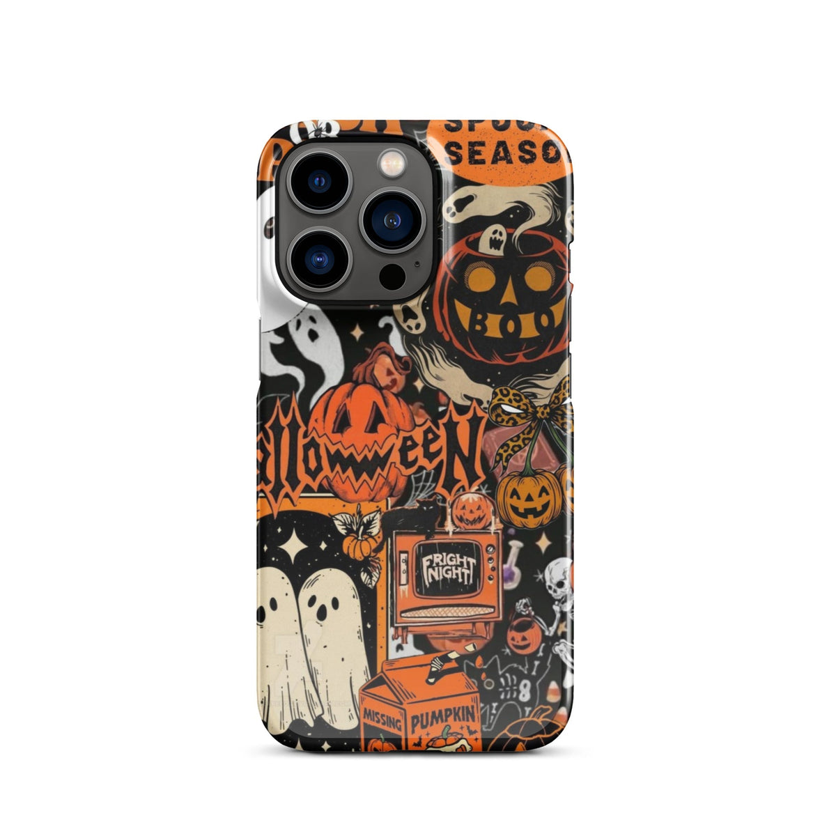 Vintage Halloween Snap Case for iPhoneВ®, Pumpkin & Ghost Collage Phone Case