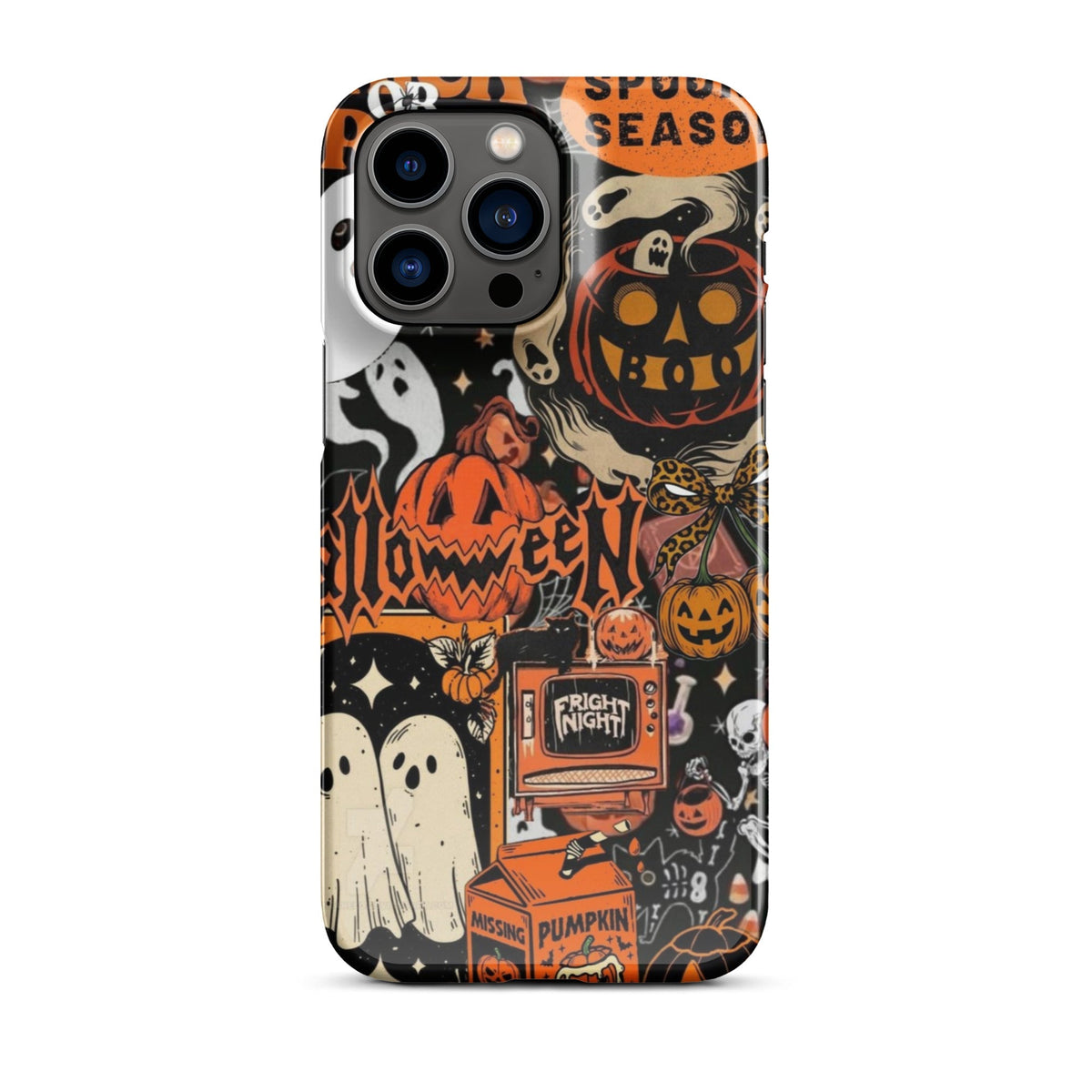 Vintage Halloween Snap Case for iPhoneВ®, Pumpkin & Ghost Collage Phone Case