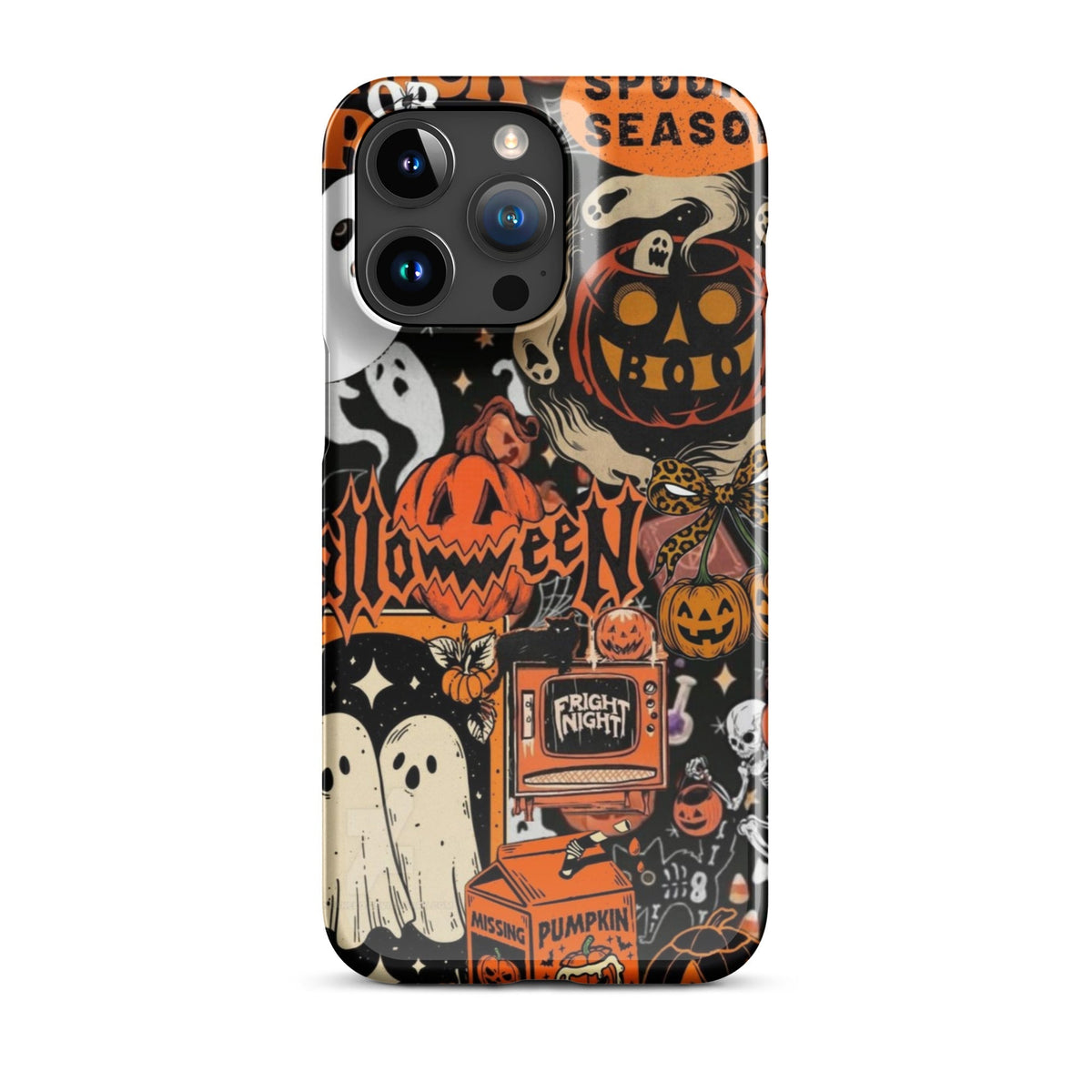 Vintage Halloween Snap Case for iPhoneВ®, Pumpkin & Ghost Collage Phone Case