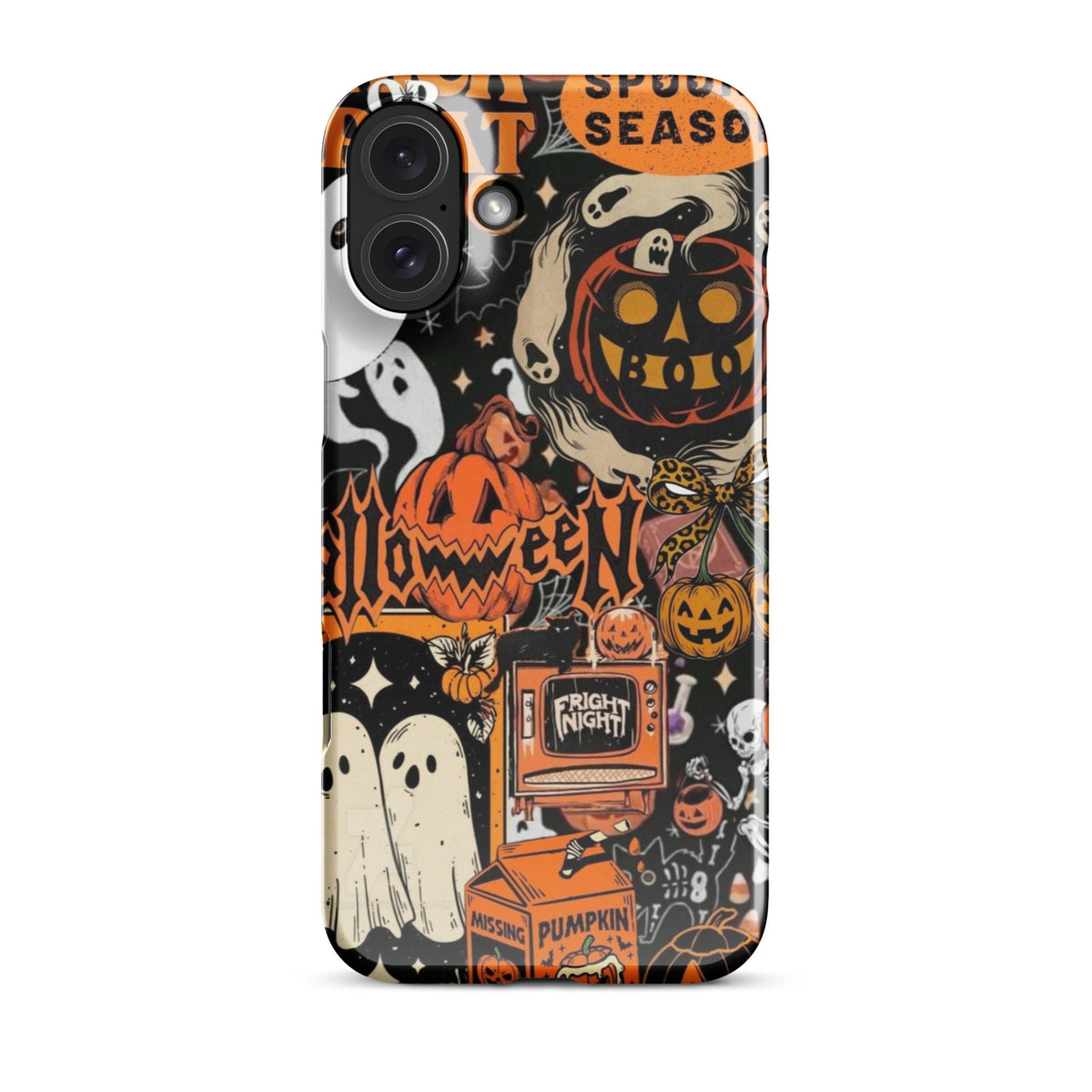 Vintage Halloween Snap Case for iPhoneВ®, Pumpkin & Ghost Collage Phone Case