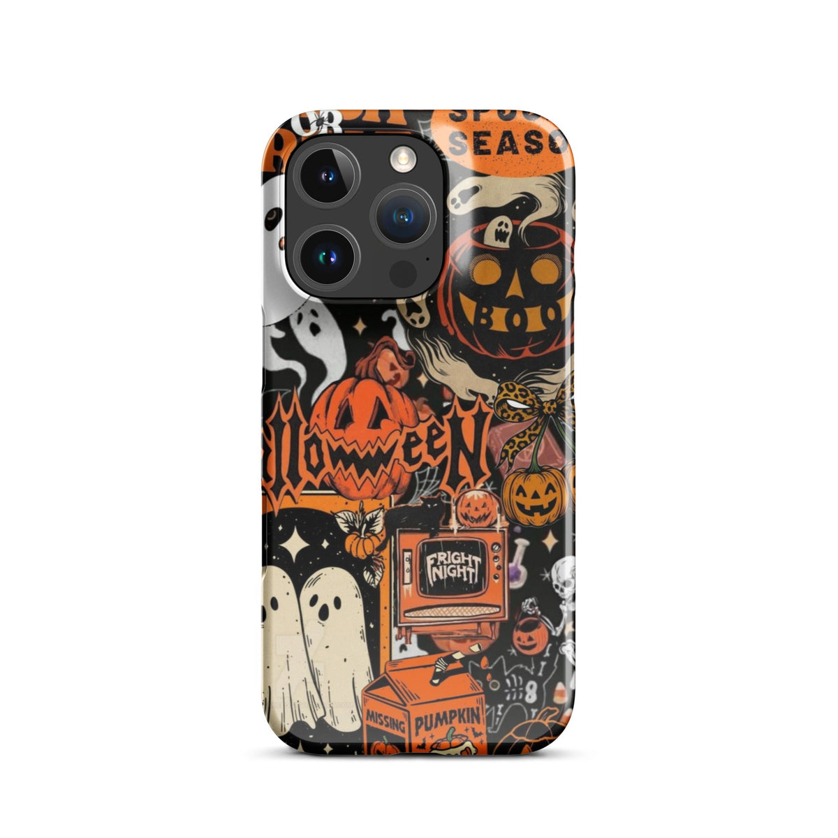 Vintage Halloween Snap Case for iPhoneВ®, Pumpkin & Ghost Collage Phone Case