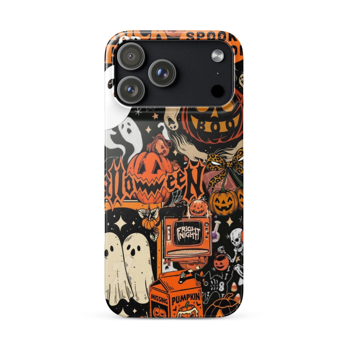 Vintage Halloween Snap Case for iPhoneВ®, Pumpkin & Ghost Collage Phone Case