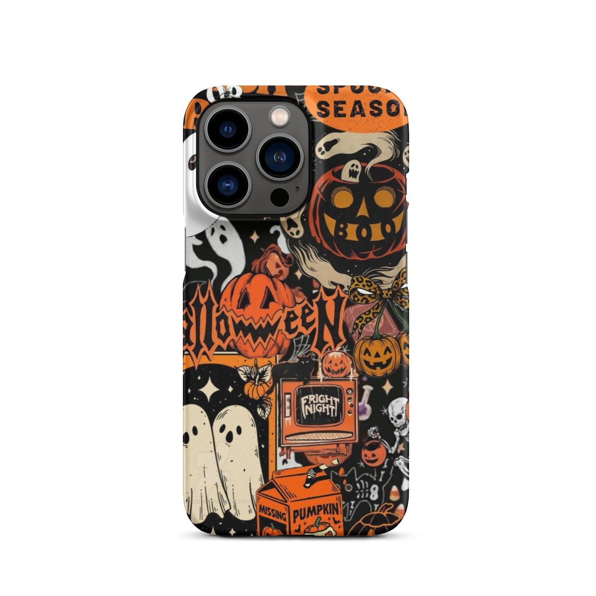 Vintage Halloween Snap Case for iPhoneВ®, Pumpkin & Ghost Collage Phone Case