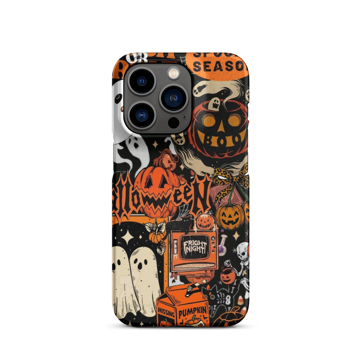 Vintage Halloween Snap Case for iPhoneВ®, Pumpkin & Ghost Collage Phone Case