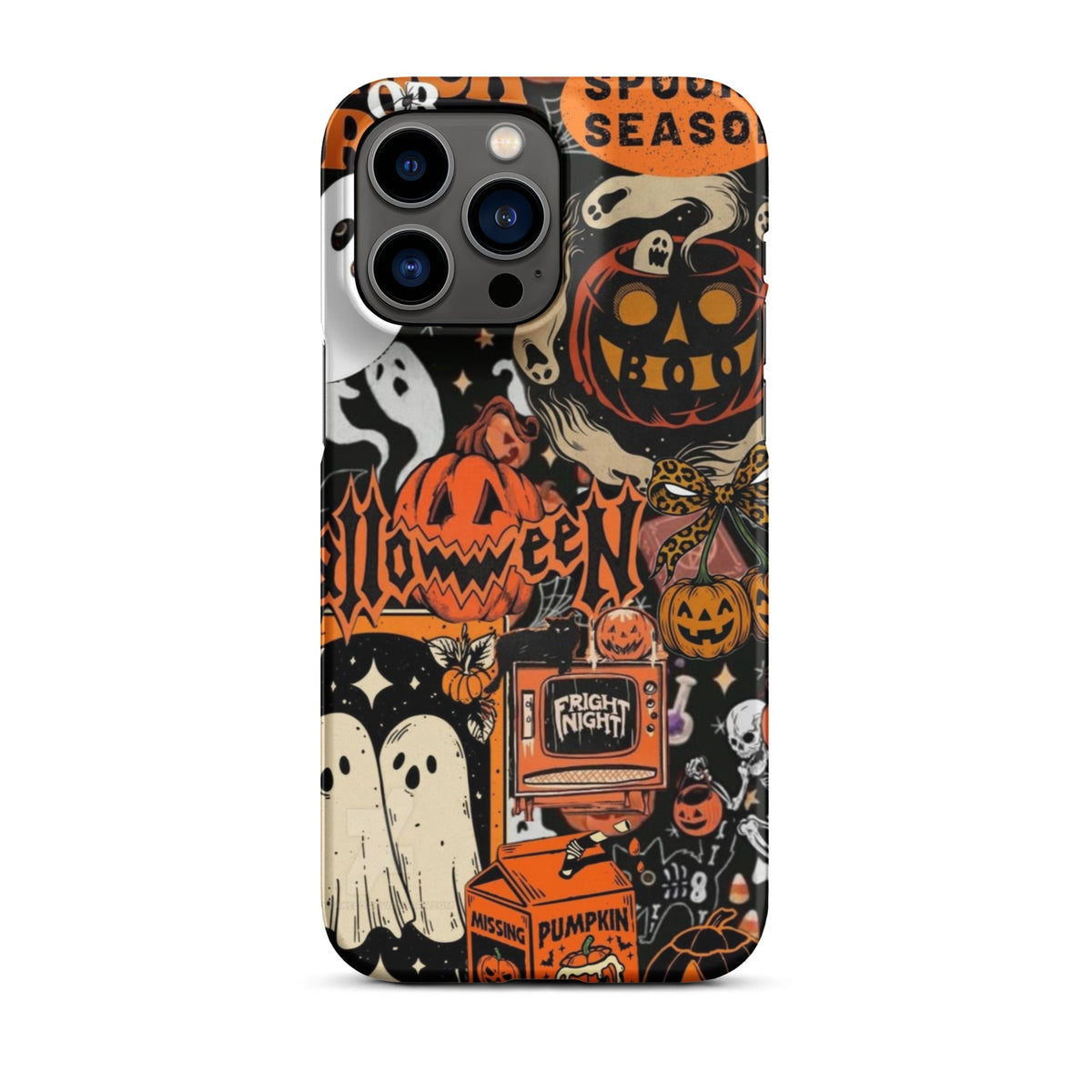 Vintage Halloween Snap Case for iPhoneВ®, Pumpkin & Ghost Collage Phone Case