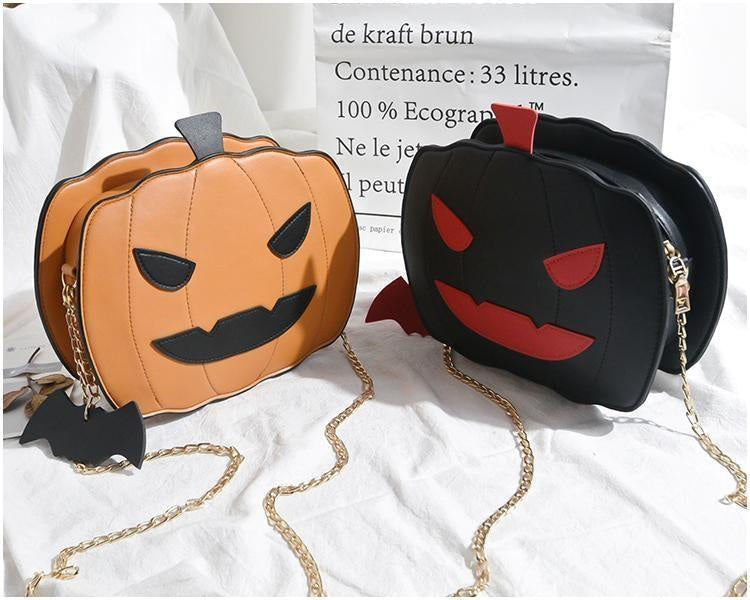 Jack-O-Lantern Pumpkin Crossbody Bag