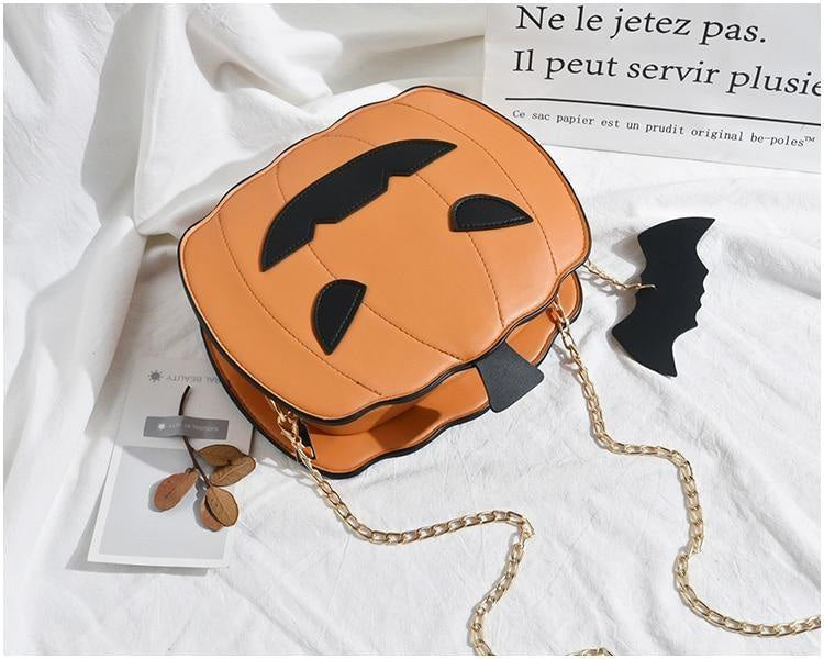Jack-O-Lantern Pumpkin Crossbody Bag