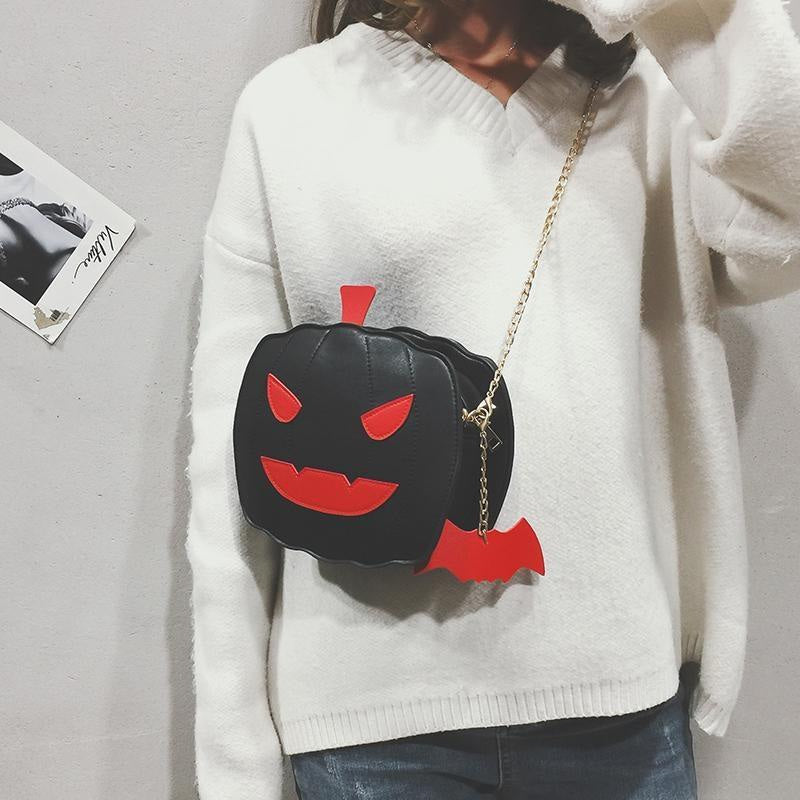 Jack-O-Lantern Pumpkin Crossbody Bag