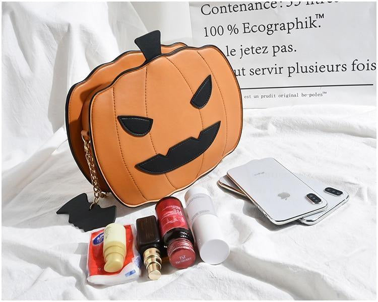 Jack-O-Lantern Pumpkin Crossbody Bag