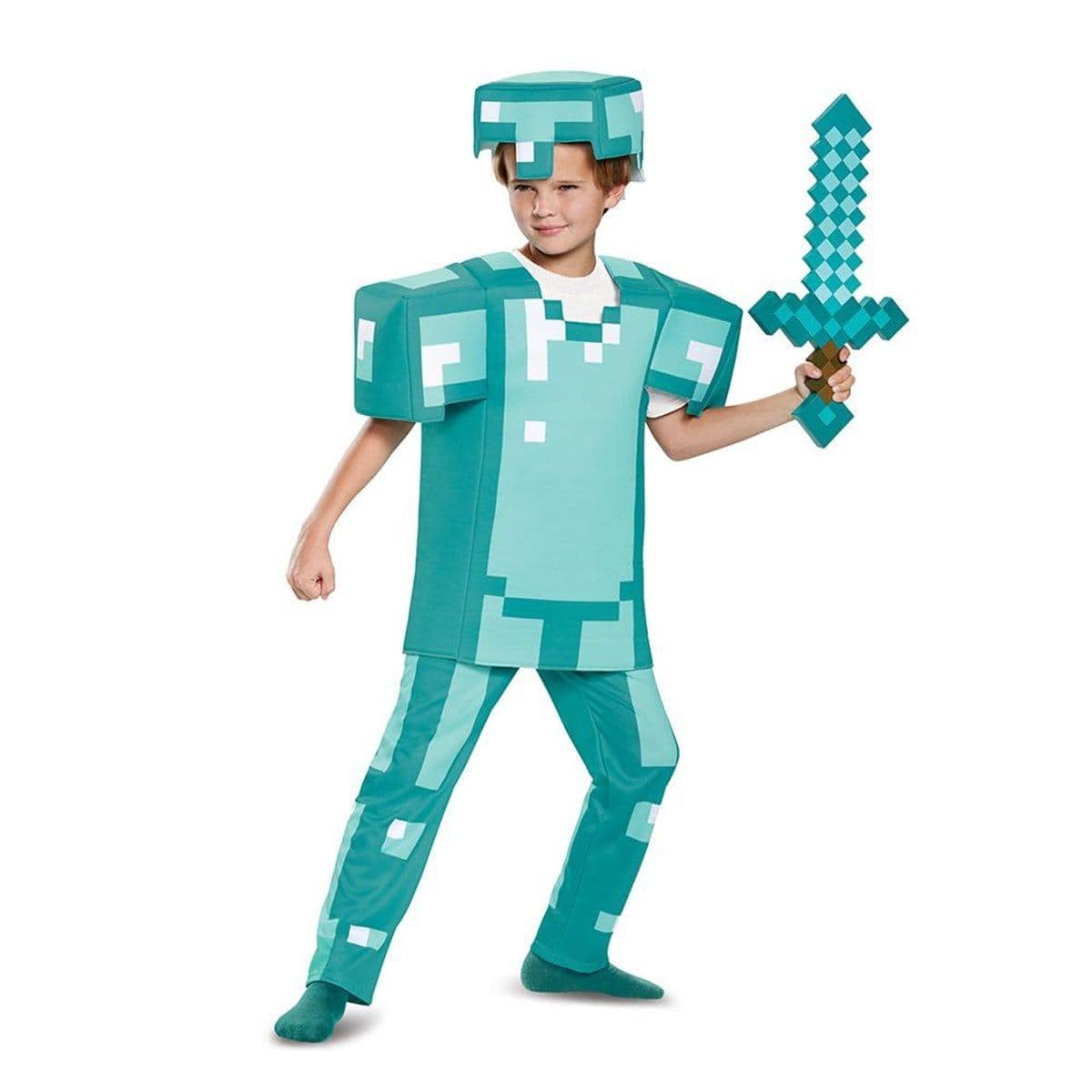Diamond Deluxe Armor Costume for Kids, Minecraft